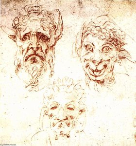 Études de têtes grotesques