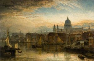 St Paul's From The River Thames — Henry Thomas Dawson