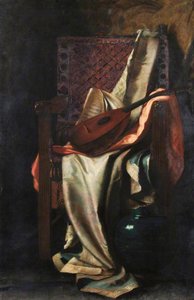 Still Life With Mandolin, Pot And Chair — William Herbert Allen