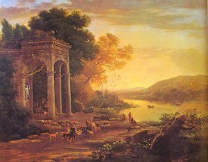 Landscape With A Temple Of Bacchus — Claude Lorrain (claude Gellée)