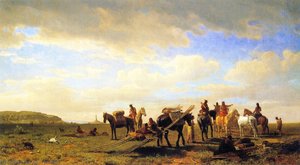 Indians Traveling Near Fort Laramie — Albert Bierstadt