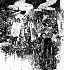 L’académie Colarossi Night Class Illustrated In The Lady’s Realm — Gwen John