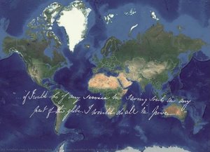 World Map, Inscribed With Words By Nano Nagle — Laura Gallagher