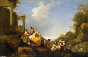 Landscape With Diana And Callisto — Cornelis Van Poelenburch