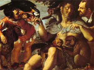 Hairy Harry, Mad Peter And Tiny Amon — Agostino Carracci