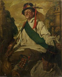 Chairing The Feathers The Eynsham Morris At The Gates Of Blenheim Palace — Sir William Nicholson