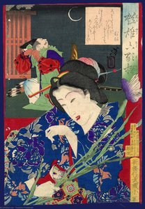Woman With Iris — Tsukioka Yoshitoshi