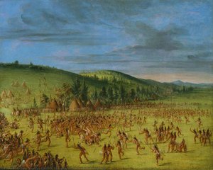 Ballspiel Der Choctaw – Ball Hoch — George Catlin