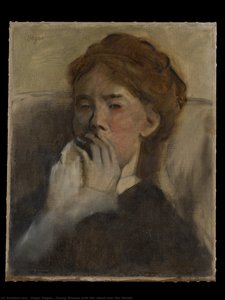 Junge Frau Mit Der Hand Vor Dem Mund — Hilaire-germain-edgar Degas