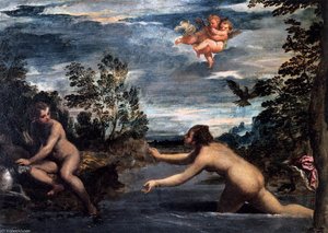Salmacis And Hermaphroditus — Ippolito Scarsella (scarsellino)