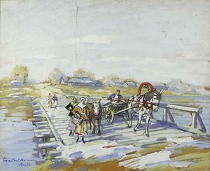 The Bridge Across The River — Konstantin Alexeievitch Korovin