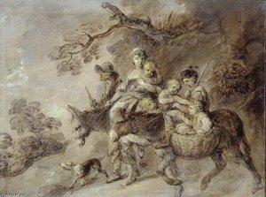 Rustics With Donkey — Gainsborough Dupont