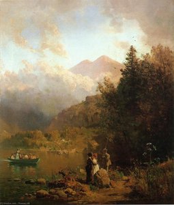Fishing Party In The Mountains — Thomas Hill
