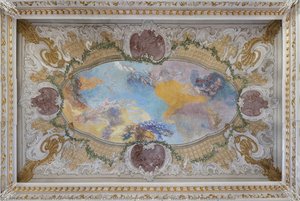 Berlin, Schloss Charlottenburg, Neuer Flügel, Weißer Saal, Deckengemälde — Hann Trier