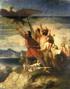 Greek Hill Shepherds Rescuing A Lamb From A Vulture — Joseph Arthur Palliser Severn