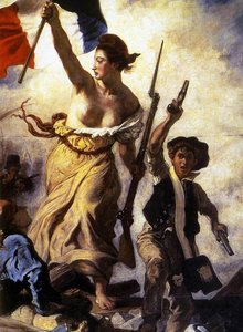 Liberté Guidant Le Peuple (detail) — Eugène Delacroix