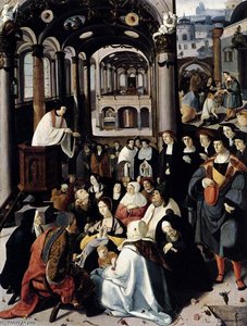 Preaching In The Church — ルーカス・ファン・レイデン