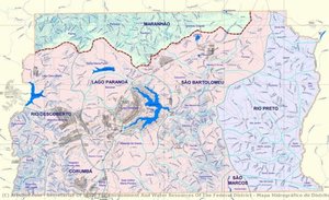 Mapa Hidrográfico Do Distrito Federal — Secretariat Of State For Environment And Water Resources Of The Federal District