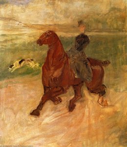 Reiterin Und Hund — Comte Henri Marie Raymond De Toulouse-lautrec-monfa