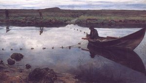 The Salmon Fisher — Eilif Peterssen