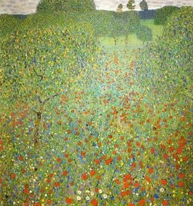 Rækkefeld Med Poppyer, 1907 - Wien, Österreichisches Museum Für Angewandte Kunst — Gustav Klimt