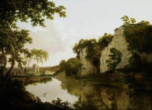 Paesaggio Con Dale Abbey, Derbyshire — Joseph Wright Di Derby