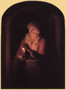 Old Woman With A Candle — Gerrit Dou