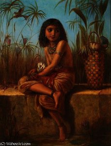 An Egyptian Flower Girl — Frederick Goodall