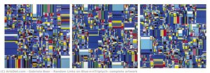 Random Links On Blue\n\ntriptych, Complete Artwork — Gabriela Boer