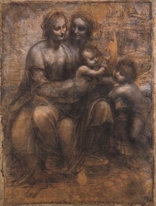Azize Anne Ve Küçük Aziz Yuhanna Ile Madonna Ve Çocuk — Leonardo Da Vinci