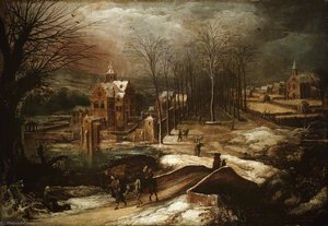 Winter Landscape With The Flight Into Egypt — Joos De Momper