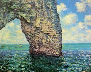 Die Manneporte Bei Hochwasser — Claude Monet