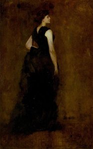 Woman In Black: Portrait Of Maria Okey Dewing — Thomas Wilmer Dewing