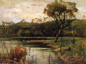 The River Bank — Soren Emil Carlsen
