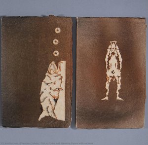 Fish On Table And Standing Figure With No Head — Франсиско Толедо