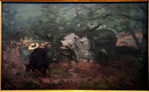 The Painter Monet In The Forest Of Fontainebleau — Alfred Sisley