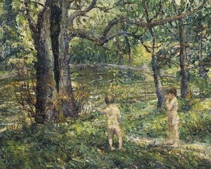Swimming Pool In The Meadow — Ernest Lawson