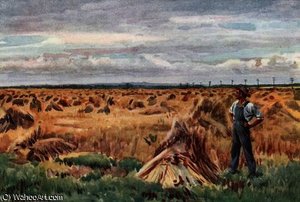 Along The Wheet Fields Of Manitoba — Harold Copping