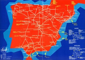 Map Of The Spanish National Railway Network — Renfe Operadora
