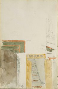 Folio 48, Arabischer Innenhof Und Treppe — Eugène Delacroix