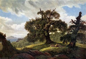 Oaks At The Sea Shore — Carl Gustav Carus