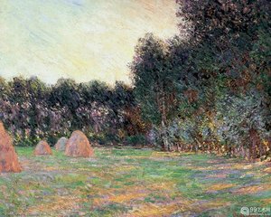 Wiese Mit Heuhaufen In Der Nähe Von Giverny — Claude Monet