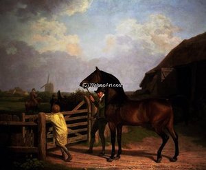 'bay Ascham', A Stallion Led Through — Jacques Laurent Agasse