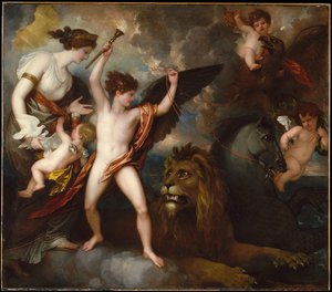 Omnia Vincit Amor, Oder Die Macht Der Liebe In Den Drei Elementen — Benjamin West