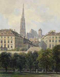 Overlooking The St. Stephen's Cathedral From Glacis — Thomas Ender