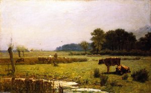 A Surrey Meadow, Morning — Edward Arthur Walton