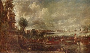 The Opening Of Waterloo Bridge Seen From Whitehall Stairs — John Constable