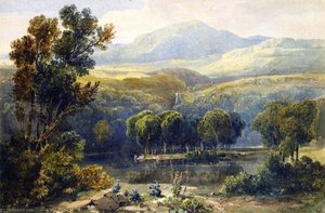 Lake Scene, North Wales — David Cox The Elder