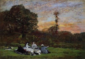 Luncheon On The Grass, The Family Of Eugene Manet — Евген Луи Будин