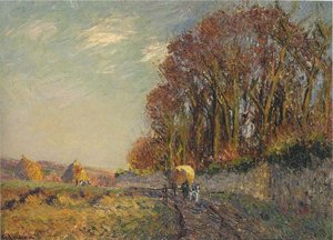 Cart In An Autumn Landscape — Gustave Loiseau